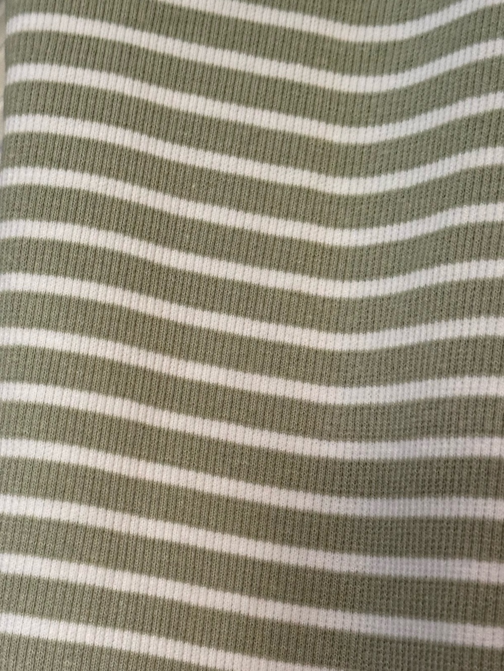 LOFT Striped Scalloped Ribbed Cardigan Brushed Sage Size XL NWT MSRP $60 - Picture 8 of 12